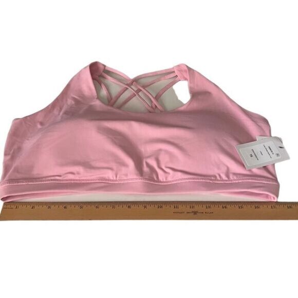 Cotton On Lollipop Pink Curve Strappy Sports Bra Size 16 NWT - Picture 3 of 7